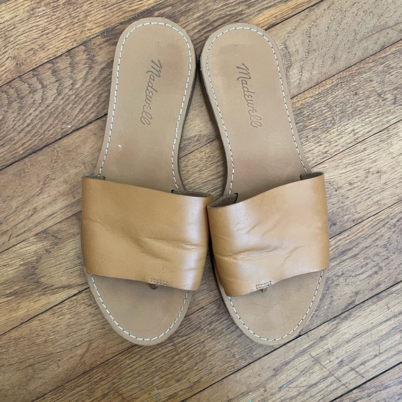 Madewell Shoes - Madewell The Boardwalk Leather Slides - Size 7.5